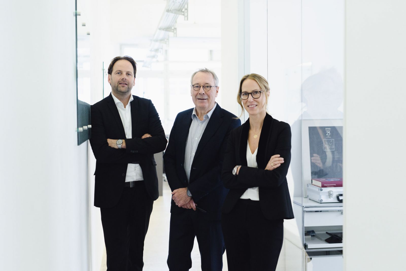 Geschäftsleitung von GBP Architekten (v.l.n.r.): Thomas Wagenknecht, Gunter Bürk und Nicola Medrow-Bürk © GBP Architekten, Foto: Ailine Liefeld